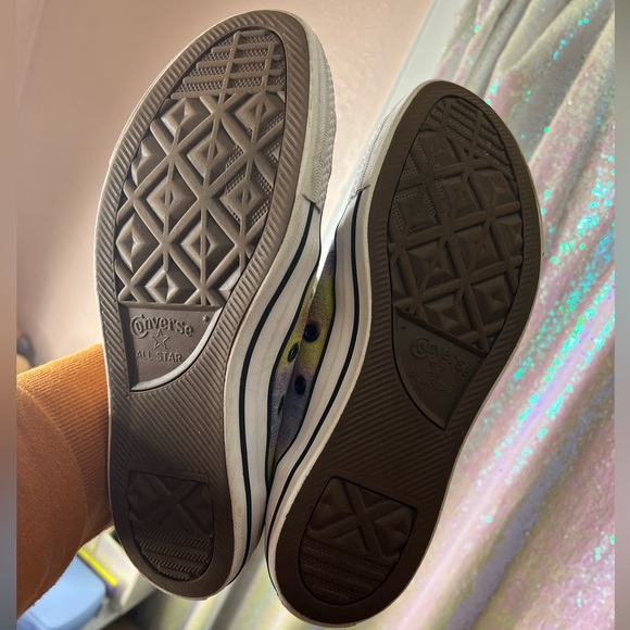 EUC Custom Rainbow 🌈 Pixel Design Converse All Star Hi-Tops - Picture 7 of 9